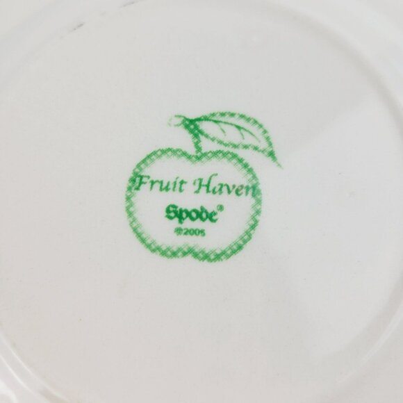 Spode Fruit Haven Bread Plate Butterfly Bee Fruit & Leaves, Fall Autumn Dishes - Picture 10 of 13